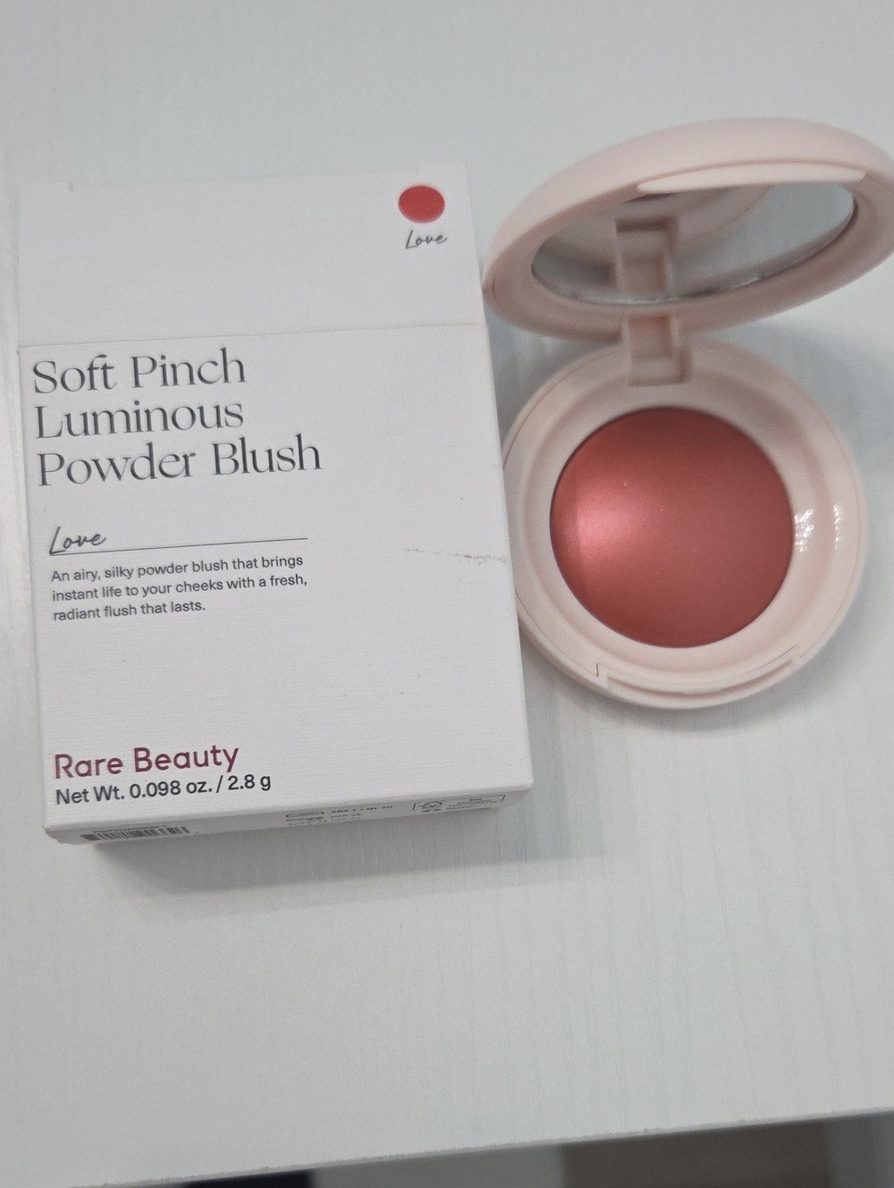 Rare Beauty Soft Pinch Luminous Powder Blush — Love (Warm Pink)